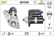 Anlasser Starter VALEO CORE-FLEX 201035 12V für VW POLO 4 9A4 9A2 9N2 9A6 BORA 1