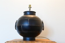 Brutalist Gothic Welded Black Metal Lamp Spherical Handles Industrial Large