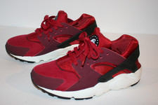 Boys Nike Huarache Run Crimson Red Running Shoes Sneakers 654275-606 Size 6Y