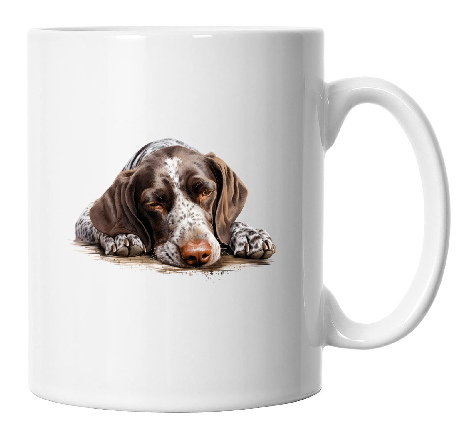 German Shorthaired Pointer Mug Sleeping Laying Down, Pointer Dog Lover Gift
