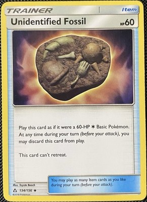 Unidentified Fossil 134/156 Sm-Ultra Prism Regular - Pokémon Card