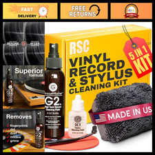 Vinyl Record Cleaning Kit Premium Cleaner Fluid Microfiber Pad for LPs