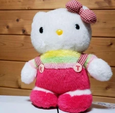 Sanrio Hello Kitty 8in Standing Plush Doll Retro Vintage Rare Collectible