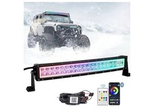 Halo Kits for Light Bars 20" 126W LED Light Bar Combo with RGB Halo, Waterproof for Off-Road & Boat