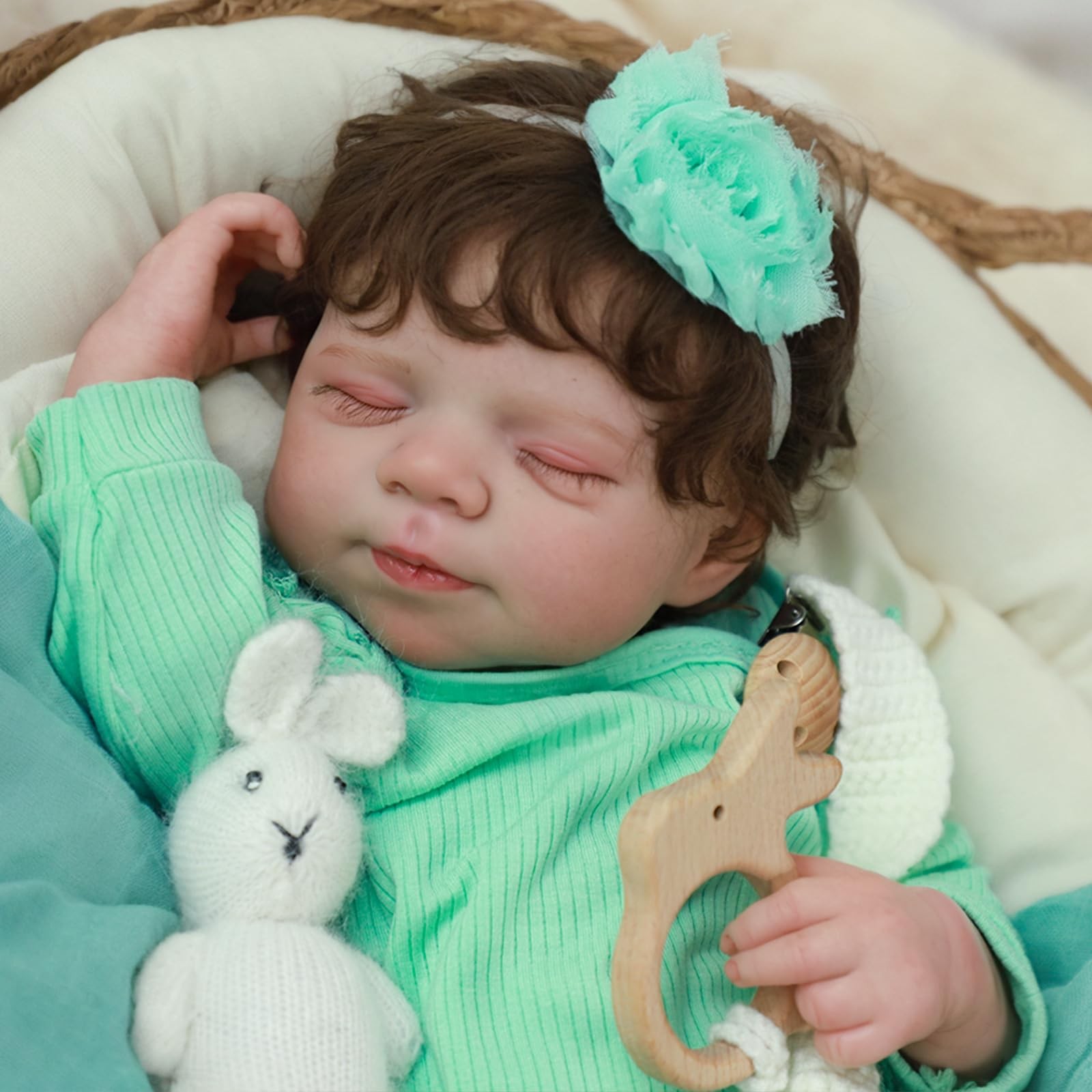 SCOM Reborn Baby Dolls Girl 18 Inch &ndash; Full Body Silicone, Realistic Sleeping ...
