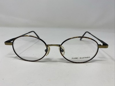 Mario Martinelli Pinto Gold/Demi Amber 50-16-135 Full Rim Eyeglasses Frame RZ29