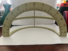 Bowling Ball Quarter Scale Layout Tool with angles (3D Printed) Any color wanted