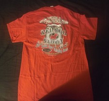 Vtg Red Dog Saloon Juneau Alaska Men's Red Short  Sleeve T-shirt Size Large