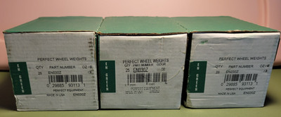 Perfect Wheel Weights EN030Z EN Clip On Weight Zinc Coated, 30g. Lot of 3 Boxes
