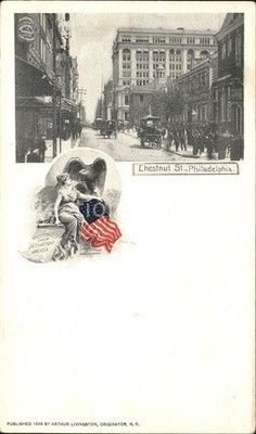 Philadelphia Pennsylvania Chestnut Street Eagle Flag
