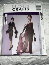 McCalls Pattern 3845 Sz 16" Tyler Wentworth Doll Wrap Gloves Bolero Gown New UC