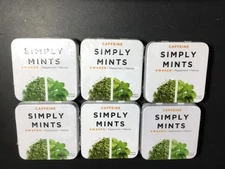 SIMPLY Mints | Caffeinated Breath Mints- Awaken 1.1 Ounce (Pack of 6) 