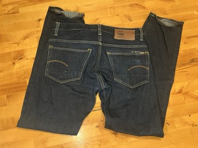 G Star Raw Jeans Men Dark Blue 3301 Size 30/32 Dark Blue See Mess.