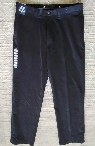 HAGGAR Men Stretch Corduroy Pants 44 X 32 Classic Hidden Comfort Waistband Dusk - Picture 2 of 9