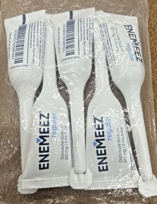 5 PACK- ENEMEEZ REGULAR 5ml MINI ENEMAS - 283mg Single Use Disposable Tubes 