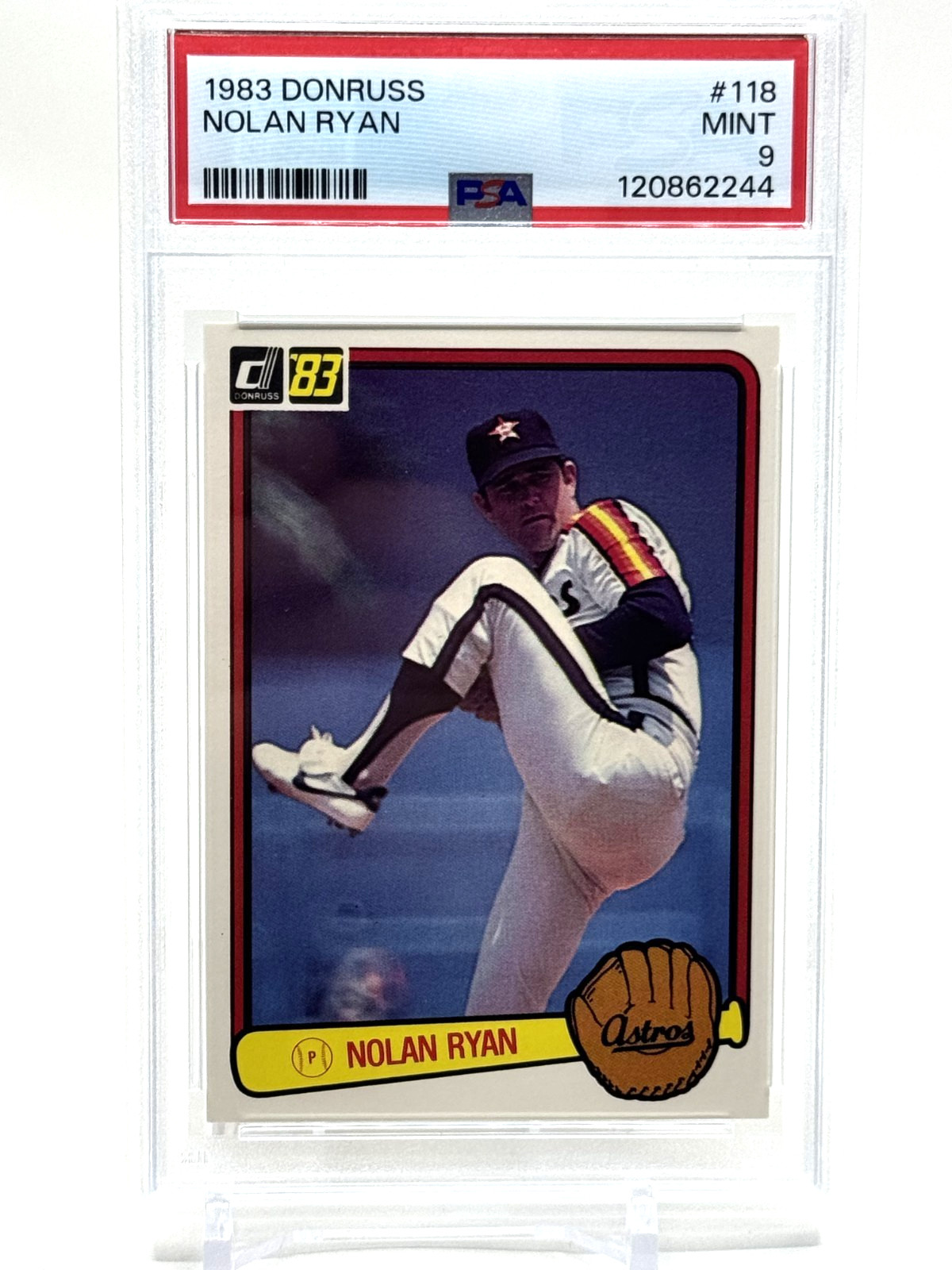 1983 Donruss Nolan Ryan Astros PSA 9 New Grade Slab #118 HOF