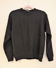 Vtg Marcello Pullover Black Merino Wool Blend...
