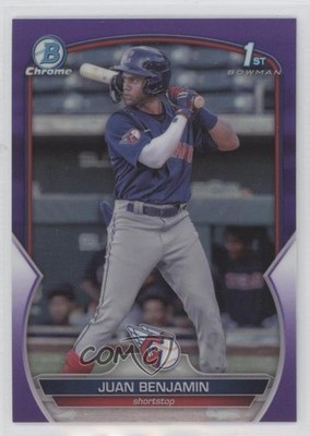 2023 Bowman Chrome Prospects Purple Refractor 97/250 Juan Benjamin #BCP-151 16mf
