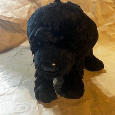 Douglas 11" Plush Dog Black Newfoundland Lab Puppy Cuddle Toy Standing Realistic