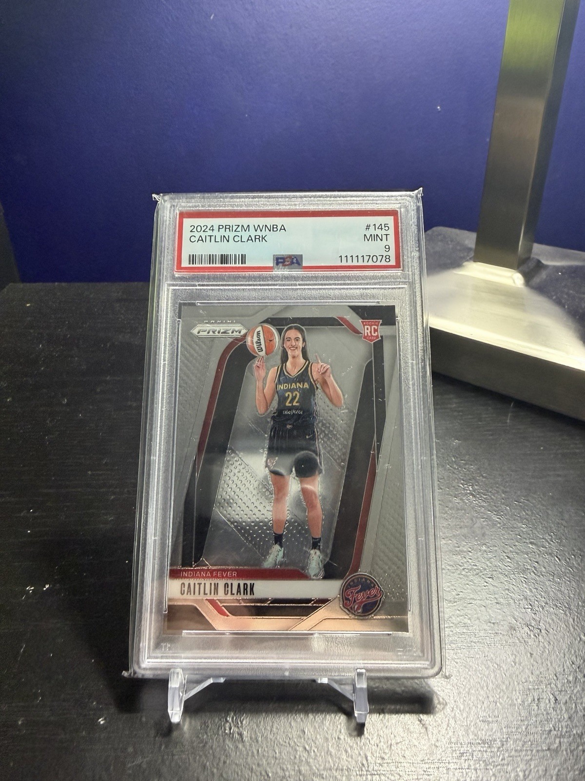 Panini Prizm WNBA Caitlin Clark Rookie Base #145 Indiana Fever PSA