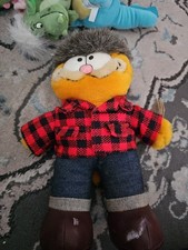 Vintage Dakin Garfield 1981 Canadian Signature Collection Lumber Jack Plush 11"
