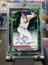 Travis Bazzana 2024 1st Bowman Chrome Prospect Autographs Green Sapphire /99