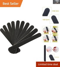 Salon-Quality 10 PCS Nail Files with Double Sided 100/180 Grit for Perfect Nails