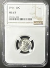 1944 MERCURY DIME NGC MS67