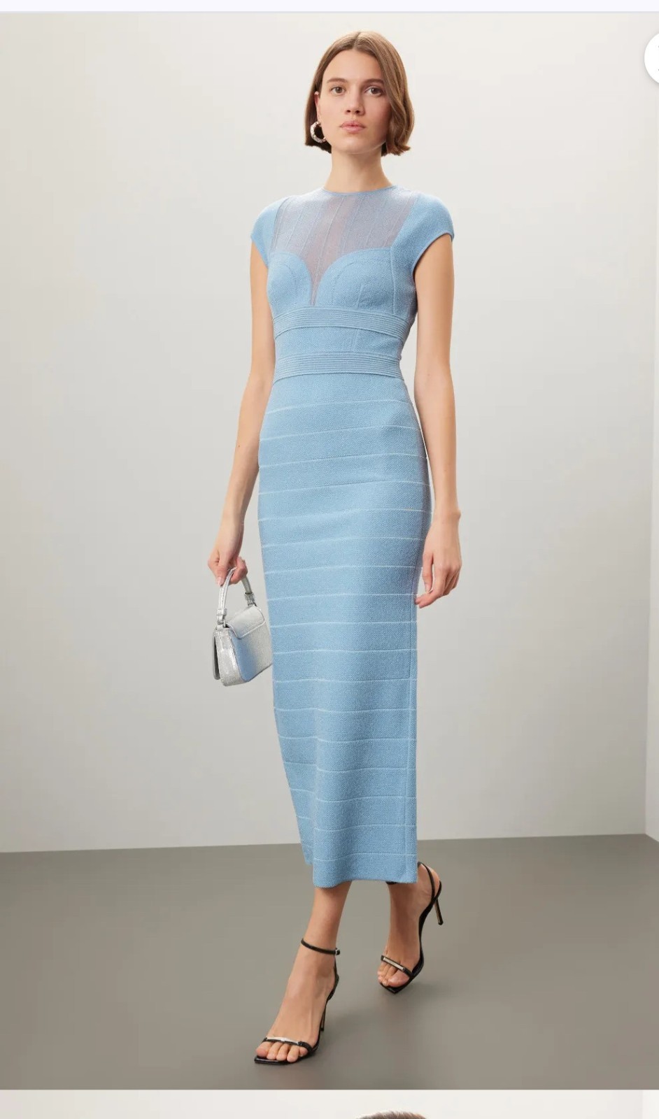 Hervé Léger Sheer Bustier Gown Size XL MSRP $1590
