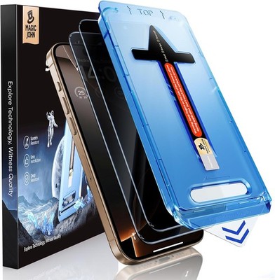 MAGIC JOHN 2 Pack for iPhone 16 Pro 6.3 inch Screen Protector tempered Glass