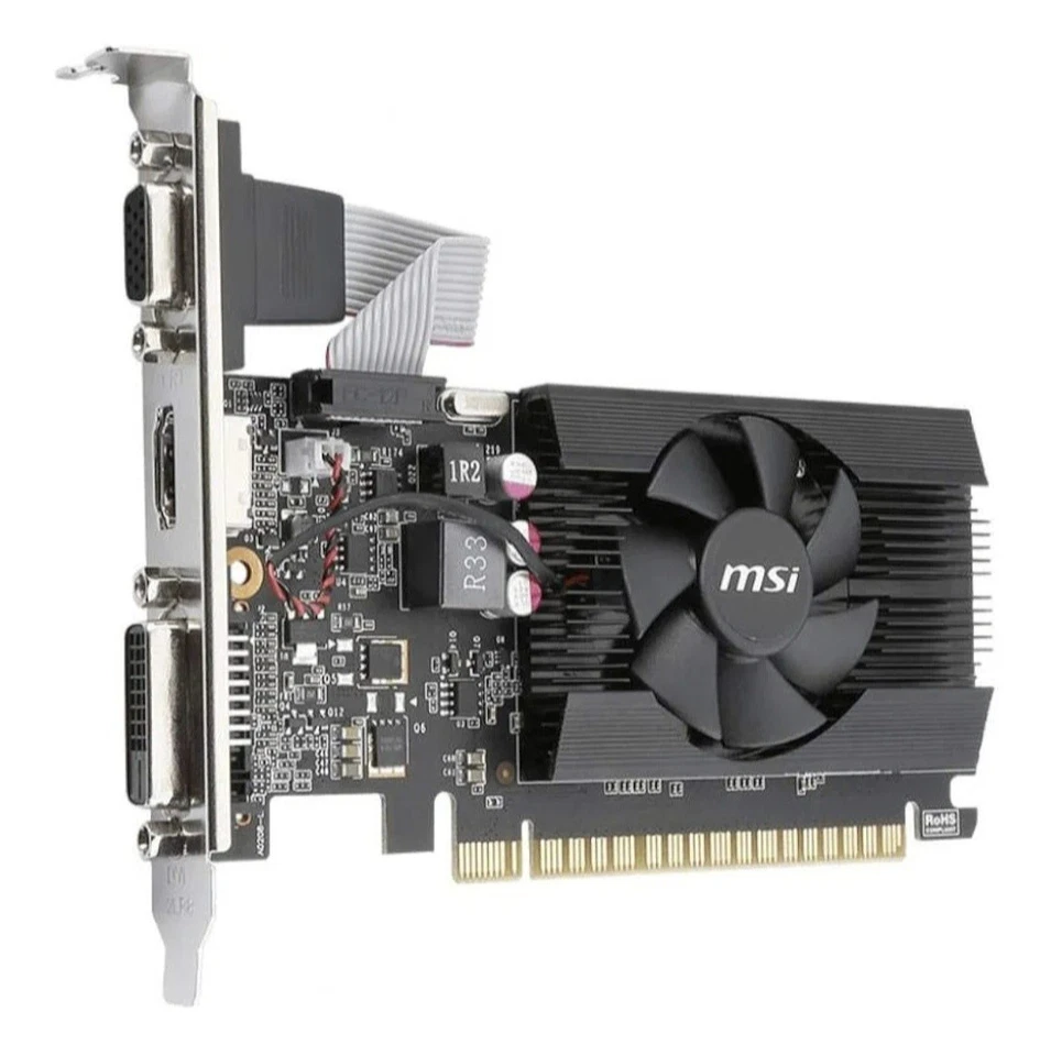 MSI Nvidia GeForce GT 710 2GB DRR3 64-Bit HDCP Support DirectX 12 OpenGL Sealed - Image 4 of 4