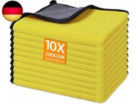 Gucass 10 StüCk MikrofasertüCher Auto, 500 Gsm Poliertuch Auto TrockentüCher Ex