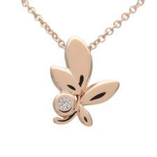 Tiffany & Co. 1P Diamond Olive Leaf Necklace 16