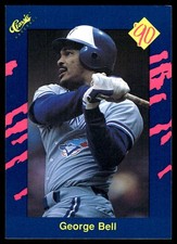George Bell 1990 Classic Blue #84 Blue Jays MLB READ FREE SHIPPING AutographDen