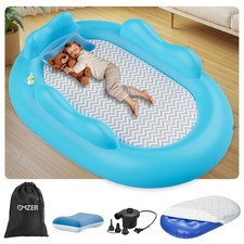 Inflatable Toddler Travel Bed - Blow Up Mattress Oval Toddler Air Mattress wi...