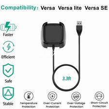 Fitbit Versa  Versa Lite  Versa SE USB Charging Dock Station Cable Charger kit