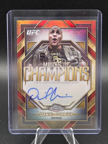 Daniel Cormier [Red Refractor] #MOC-DCO 2024 Topps Chrome UFC Marks of Champions Autograph card
