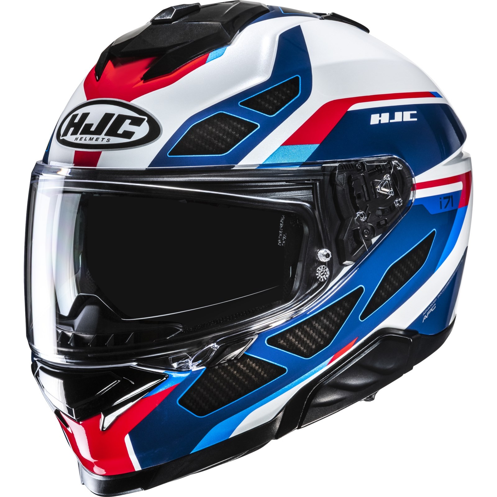 Motorcycle Helmet S - HJC I71 Zest Full Face Helmet White-Blue-Red