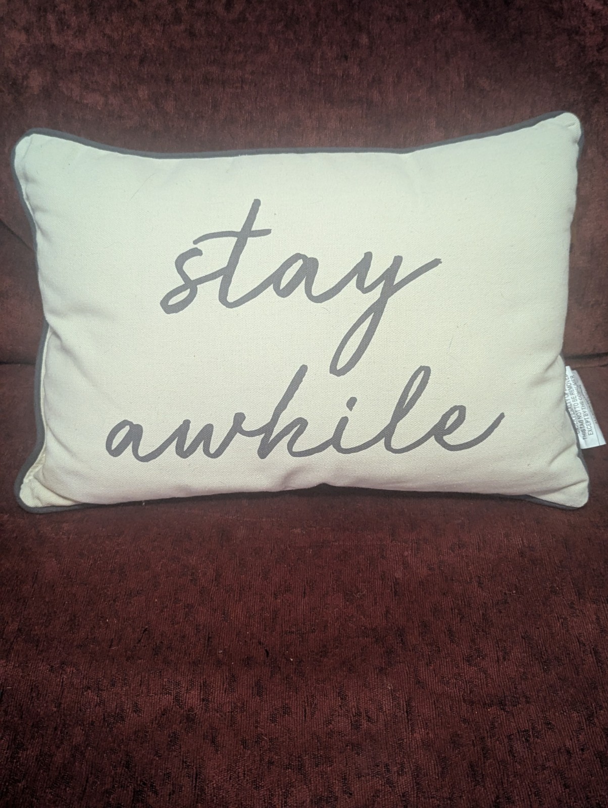 Indoor Outdoor Stay Awhile Pillow
