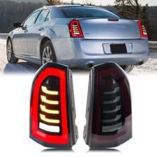 LED Tail Lights Assembly Sequential Blinker Black E-Mark Rear Lamps Assembly