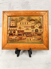 Charles Wysocki Georgina's Country Creations Framed Tile Art Twin Pines Farm