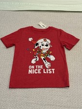 Kids Paw Patrol Christmas Shirt - Marshall Size 5T With Tags Brand New