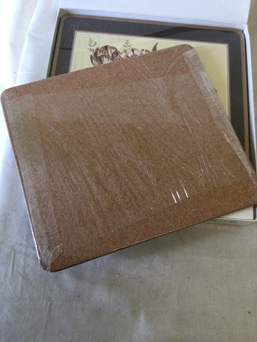 Pimpernel Set of Six Boxed Rectangle Cork Backed Floral Patterned Placemats - Picture 3 of 3