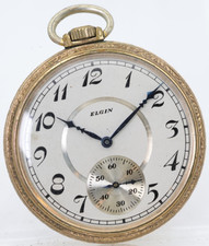 ELGIN ART DECO Gr. 303, 12s 7j POCKET WATCH 26749343, FOR REPAIR NM