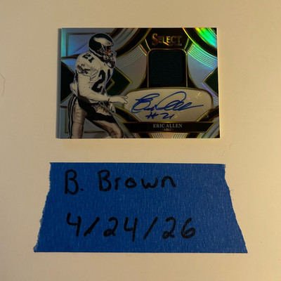 Panini 2025 Select Signature Memorabilia Eric Allen Eagles /249 #SME-EAN