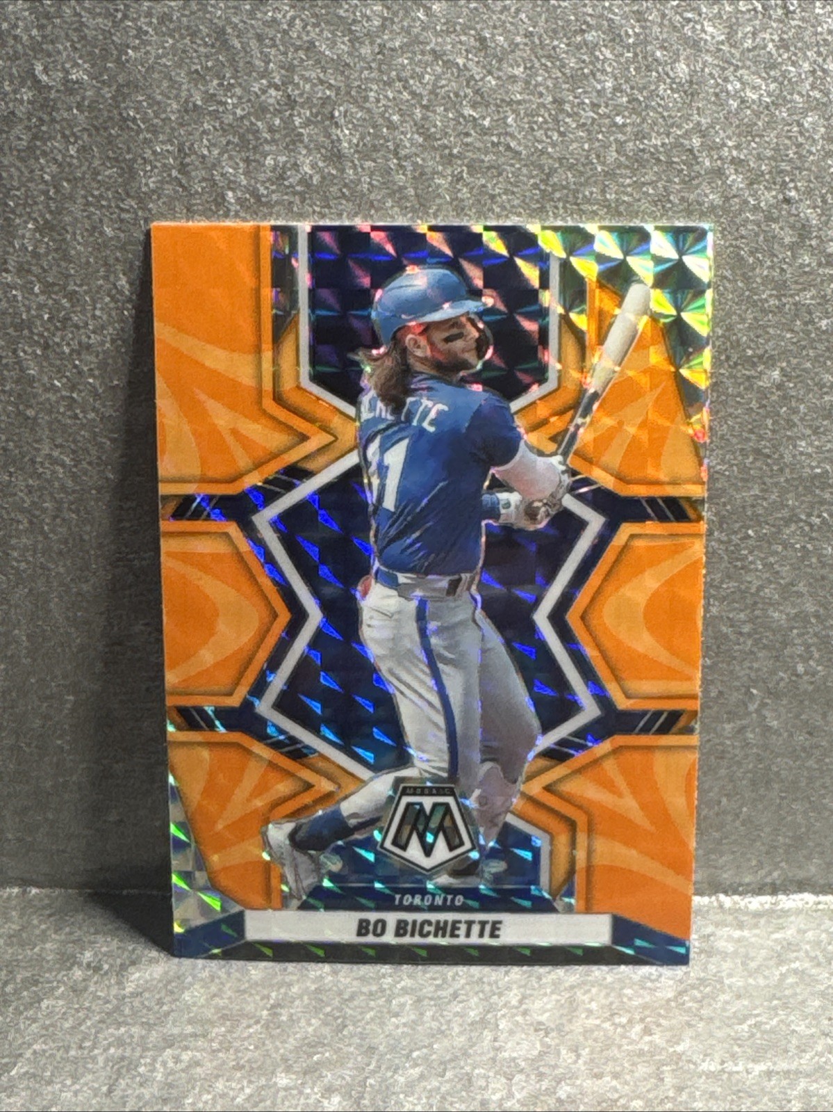 2022 Panini Mosaic - Bo Bichette #88 Reactive Orange Mosaic Prizm