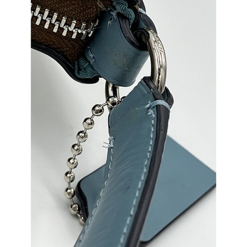 Coach F29209 borsa hobo tracolla kaki/blu firma rivestita pelle tela certificato di autenticità - Foto 16 di 16