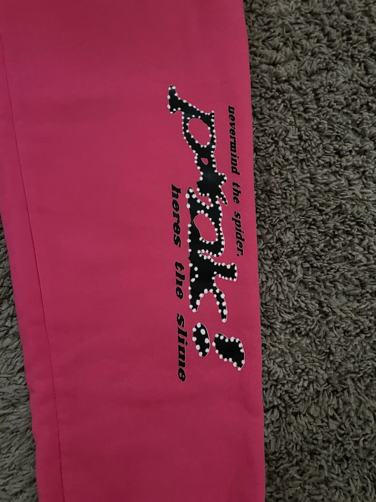 Pink spider* joggers-Large