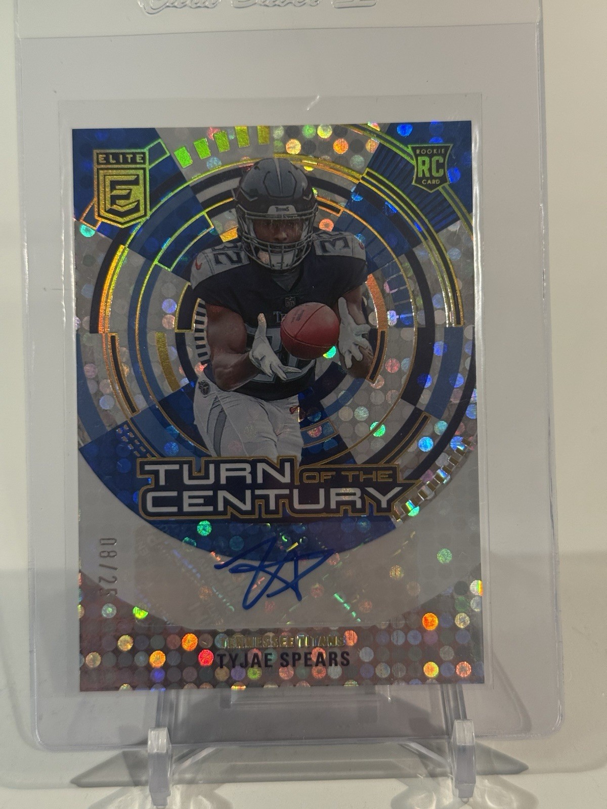 2023 Elite Tyjae Spears Rookie Turn Of The Century Blue Auto /25