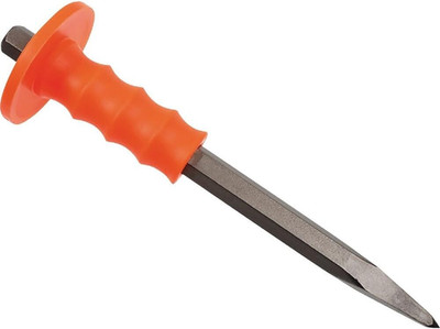 Mayhew Tools 80205 Handguarded Bullpoint Chisel, 3/4'' X 12'', Shot Blast Finish